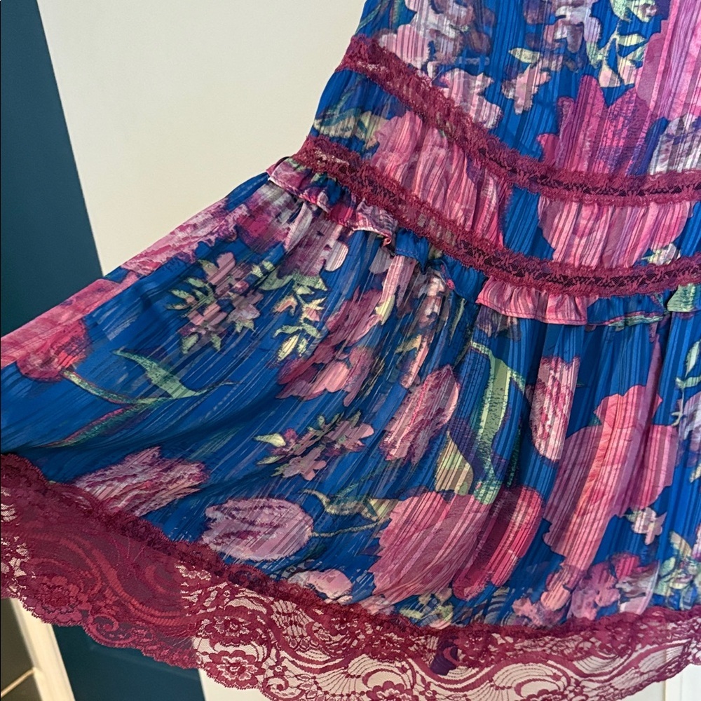 Free People Blue and Pink Floral Dress​ - Picture 4 of 4